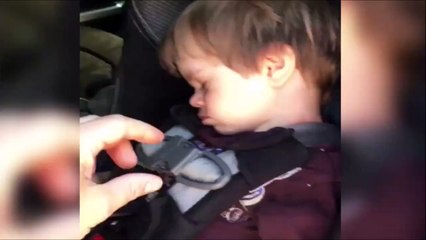 Reflexe de survie - Même endormi il attache sa ceinture en voiture