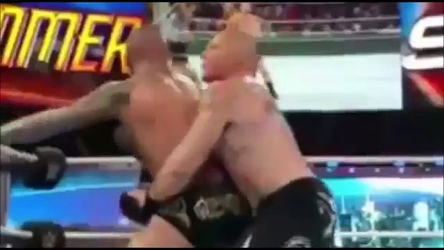 WWE Summerslam 2016 Brock Lesnar Vs Randy Orton Highlights