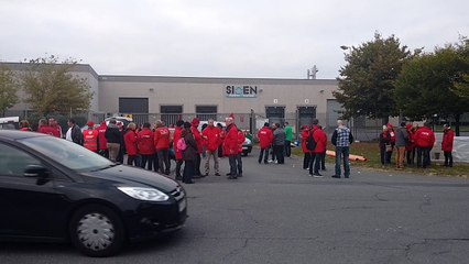 Grève en front commun FGTB-CSC chez Sioen à Mouscron