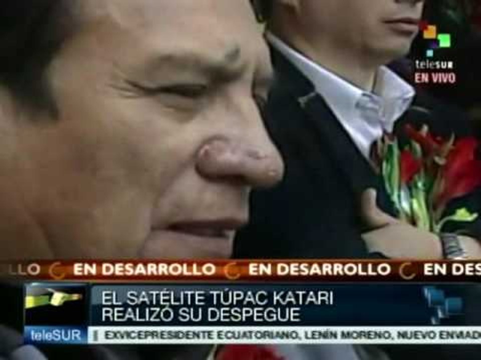 lanzamiento del satelite de bolivia