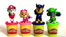 Learn Colors PLAY DOH Paw Patrol Puppies Surprise Skye Marshall Chase Rocky Kids Toys Surprises Eggs