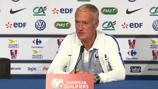 Qualifs CM 2018 - Bleus: conférence de presse de Didier Deschamps