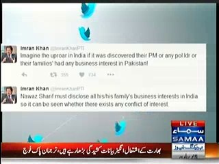 Nawaz Sharif must disclose all his family business interests in India - Imran Khan