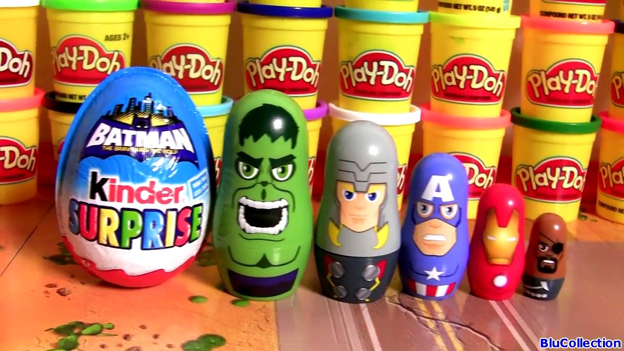 Kinder Batman Stacking Cups Surprise Nesting Toys Disney Avengers Hulk Thor Captain-America IronMan