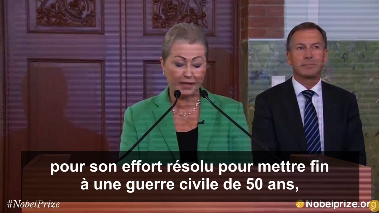 Le prix Nobel de la Paix 2016 au président Colombien Juan Manuel Santos