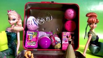 Hello Kitty Lunch Box Surprise Eggs Disney Frozen Anna Elsa, Glitzi Globes Fashems Shopkins Toys