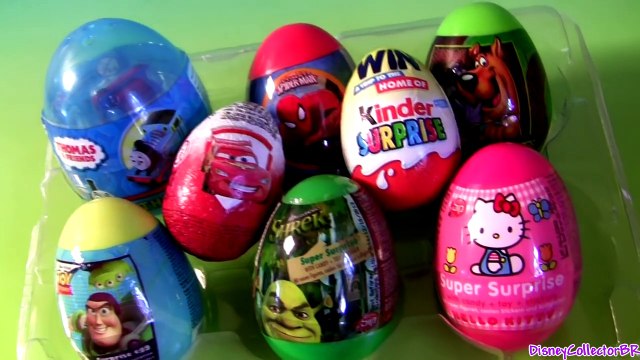 Awesome TOYS SURPRISE Disney Cars Thomas SHREK Toy Story Kinder Egg Surprise Scooby-Doo