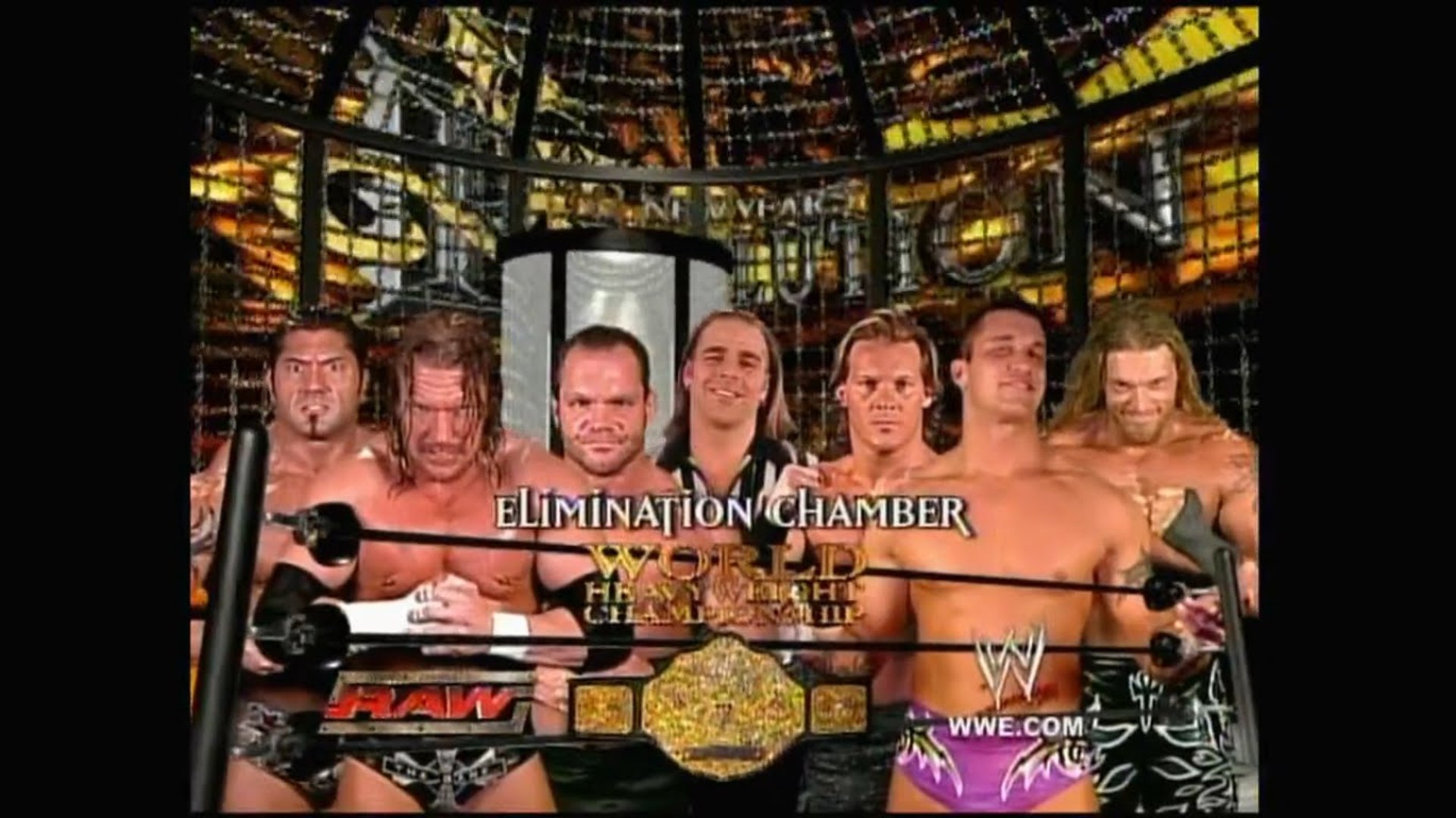 Wwe New Year S Revolution 2005 Elimination Chamber Video