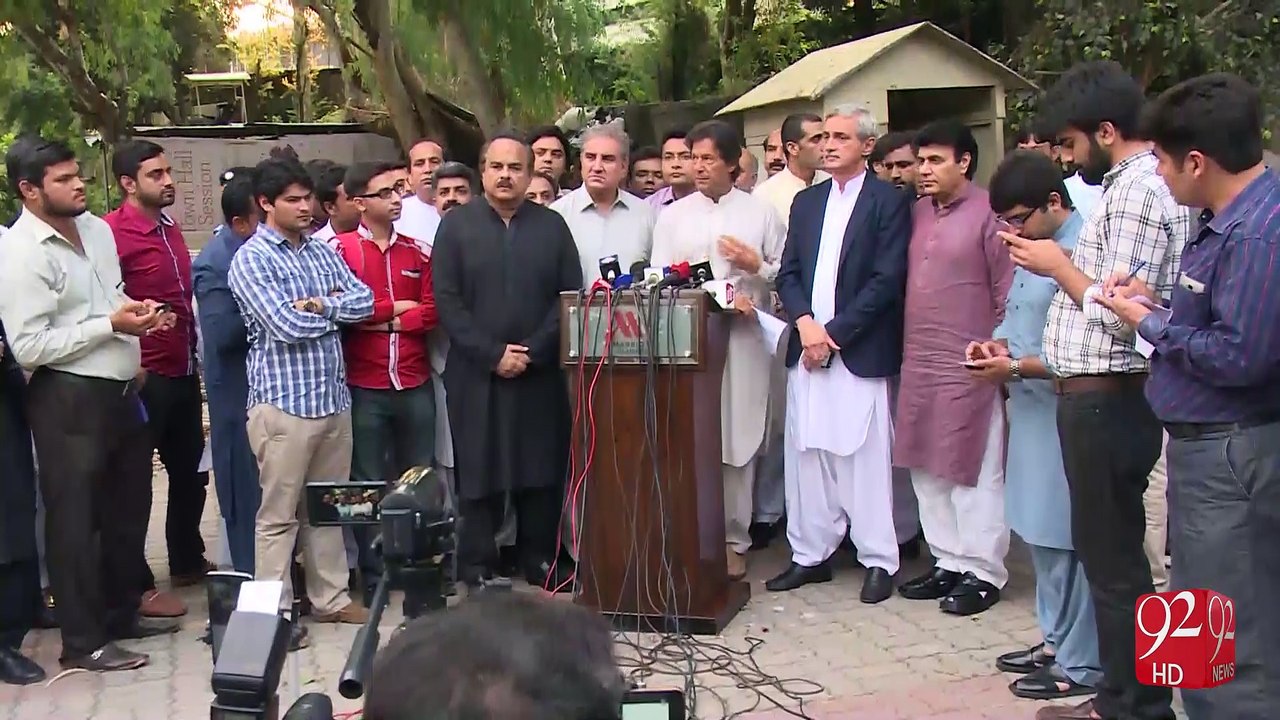 Imran khan addresses media -7-10-2016 - 92NewsHD