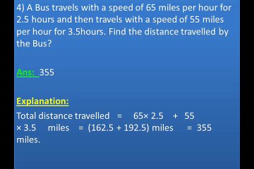 Time and Distance questions and answers