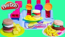 Play Doh Rainbow - Make Hamburger French Fries Cake with Peppa Pig Toys - Cartoon for Kids