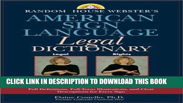 [PDF] Random House Webster s American Sign Language Legal Dictionary Popular Online