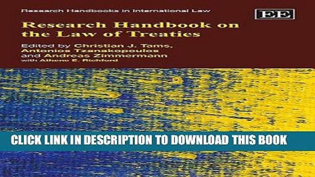 [PDF] Research Handbook on the Law of Treaties (Research Handbooks in International Law series)