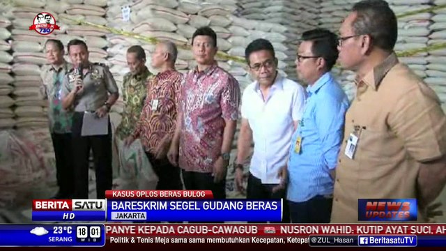 Bareskrim Polri Segel Gudang Pengoplosan Beras Bulog