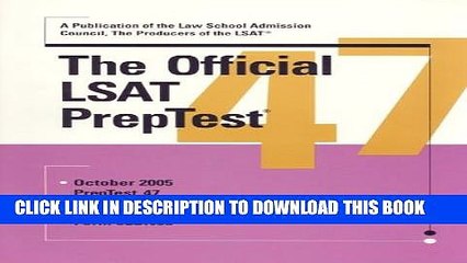 [PDF] Official LSAT Preptest: Number 47 Full Online
