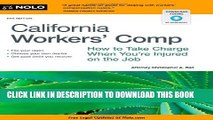 [PDF] California Workers  Comp: How To Take Charge When You re Injured On The Job Full Online