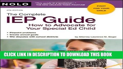 [PDF] The Complete IEP Guide: How to Advocate for Your Special Ed Child Full Online