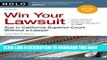 [PDF] Win Your Lawsuit: Sue in California Superior Court Without a Lawyer (Win Your Lawsuit: A