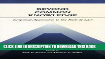 [PDF] Beyond Common Knowledge: Empirical Approaches to the Rule of Law (Stanford Law   Politics)