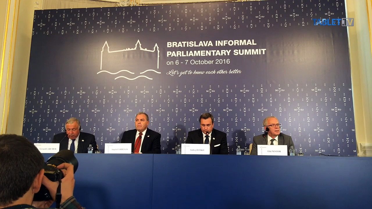 ZÁZNAM: TK v rámci neformálneho summitu predsedov parlamentov krajín EÚ 