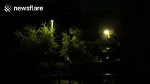 Hurricane Matthew blows power lines in Orlando