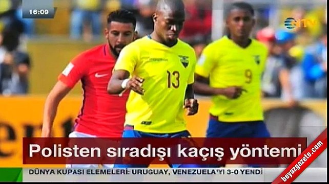 Polisten sıradışı kaçış yöntemi