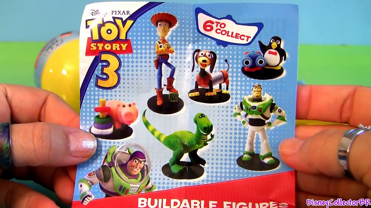 Tomy Surprise Eggs Disney Pixar Toy Story 3 Mater, Woody, Jessie, Luigi Cars Buildable Figures