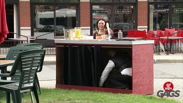 Scary Wine Pop Up Counter Prank - Just For Laughs Gags