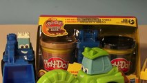 Play Doh Diggin Rigs Brick and Beam Maker, with Pixar Cars, and surprise Cookie Monster Sightnig