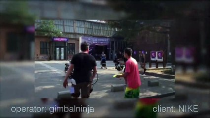 Course de fou d'un caméraman sur le tournage d'une pub Nike