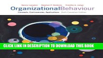 New Book Organizational Behaviour: Concepts, Controversies, Applications, Sixth Canadian Edition