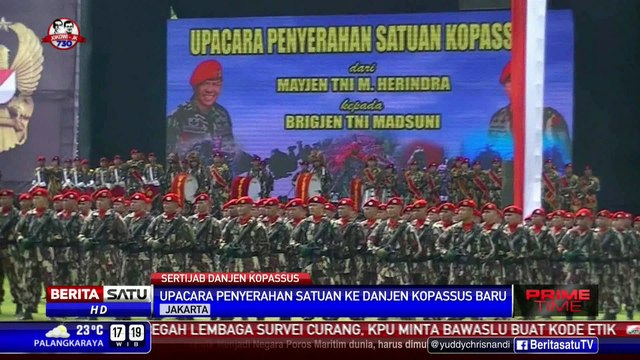 Kopassus Gelar Upacara Penyerahan Satuan ke Danjen Baru