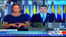 Nobel de la Paz Adolfo Pérez Esquivel espera que premio a Santos “ayude a encontrar los caminos y las alternativas para la paz” en Colombia