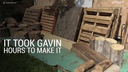 Dad Of The Year Builds Sick Ninja Warrior Course For His Daughter