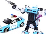 Transformer Voitures de Police Jouets, Transformer Police Figurines, Transformer Jouet pour enfants