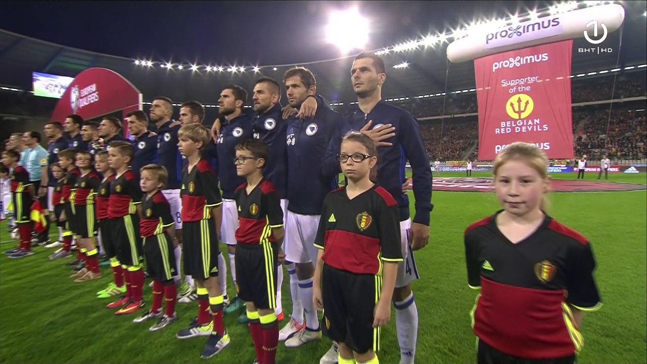 Himna BiH na utakmici protiv Belgije