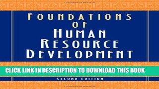New Book Foundations of Human Resource Development
