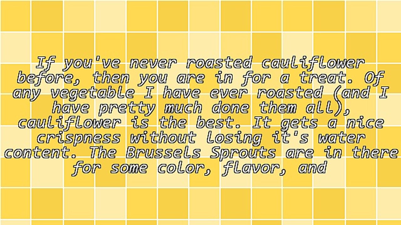 A Pasta Alternative - Roasted Cauliflower and Brussels Sprouts in Pesto Sauce