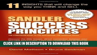 [PDF] Sandler Success Principles : 11 Insights that will change the way you Think and Sell Full