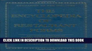 New Book The Encyclopedia of Restaurant Forms: A Complete Kit of Ready-To-Use Checklists,