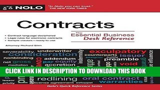 Collection Book Contracts: The Essential Business Desk Reference