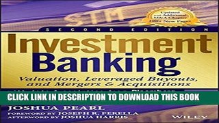 Collection Book Investment Banking: Valuation, Leveraged Buyouts, and Mergers and Acquisitions