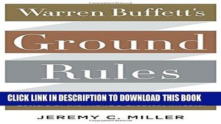 Collection Book Warren Buffett s Ground Rules: Words of Wisdom from the Partnership Letters of the