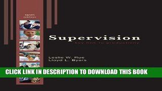 New Book Supervision: Key Link to Productivity