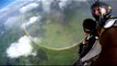 Skydiving above a 360' rainbow . Amazing i never see that before .