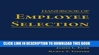 New Book Handbook of Employee Selection