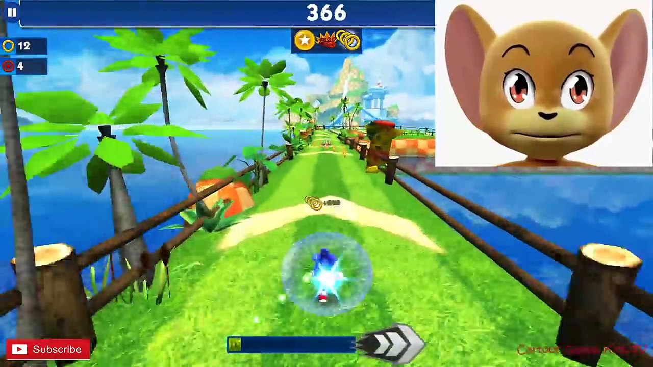 TOM AND JERRY Plays Sonic Dash / Cartoon Games Kids TV