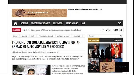 Propone el PAN que se permita la portación de armas