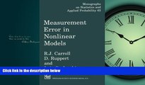Popular Book Measurement Error in Nonlinear Models (Chapman   Hall/CRC Monographs on Statistics