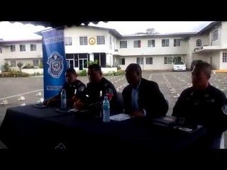 Conferencia de la Policía Nacional sobre decomiso de droga